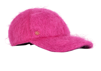 Gucci GG Baseball Cap, &pound;150, Accessories, Pink, Mohair, Front view